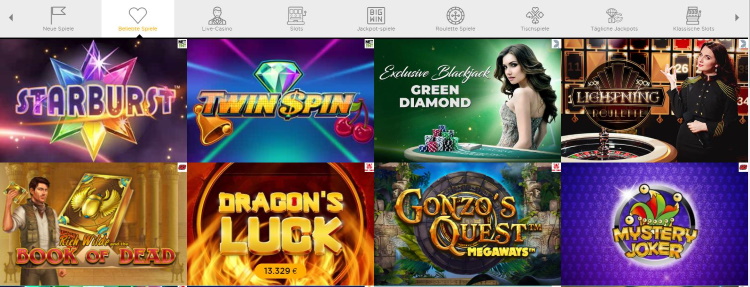 Casino Cruise Spiele