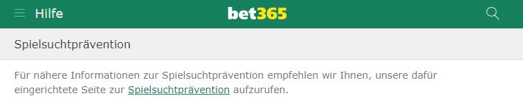 bet365 spielsuchtprävention