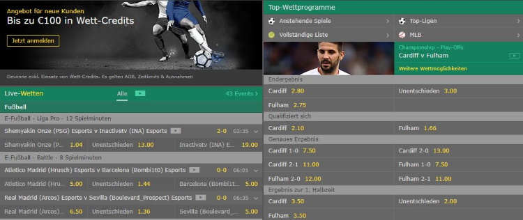 bet365 Webseite