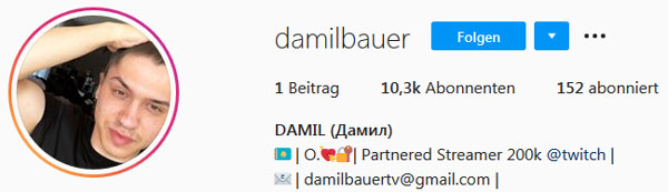 Damil Bauer Instagram