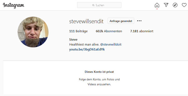 SteveWillSendIt Instagram