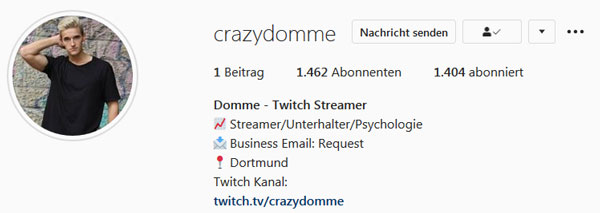 CrazyDomme Instagram