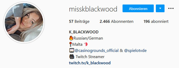 MissKBlackwood Instagram
