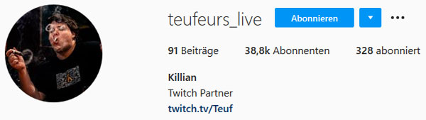 Teuf Instagram