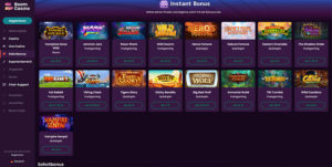 Boom Casino Vorschau Sofortbonus