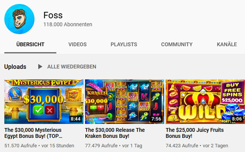 Foss Casino Streamer YouTube