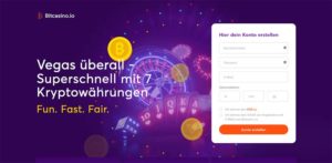 Ein Vorschaubild der Bitcasino.io Registrierung