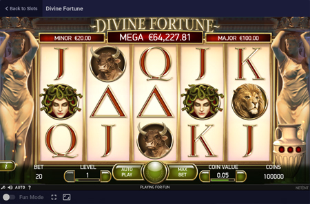 Netent's Divine Fortune at Roobet Casino