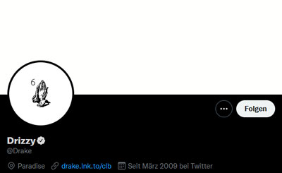 Drake als Drizzy auf Twitter