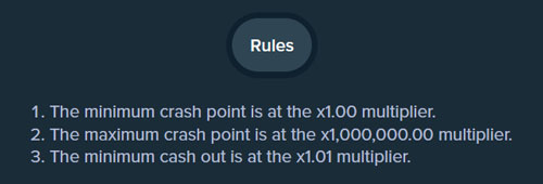 Crash Stake Rules