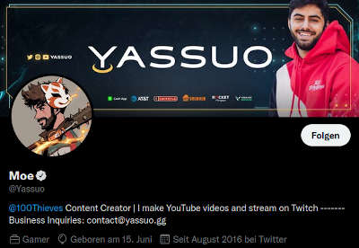 Yassuo auf Twitter
