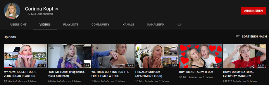 Corinna Kopf Youtube