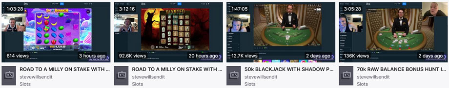 SteveWillSendIt Twitch Recent Broadcasts