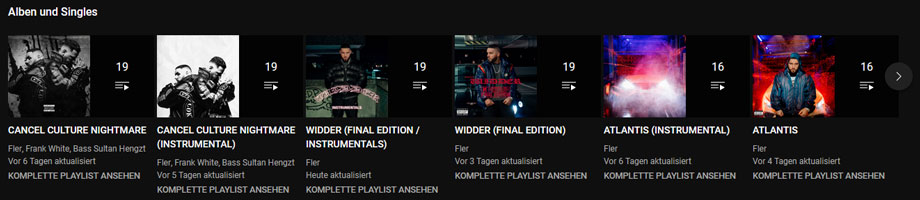 Fler Youtube Alben