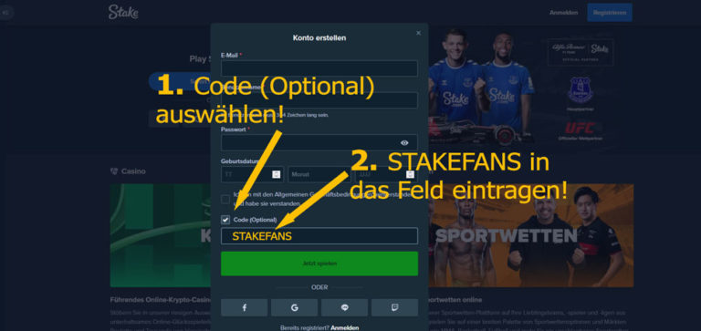 500€ Promo Code im Stake Casino - EXKLUSIVER BONUS HIER