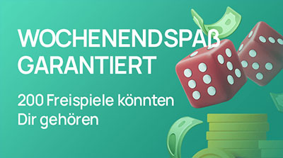 BetAndPlay 200Freispiele am Wochenende Aktionsbanner