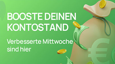 Bet and Play Reload Bonus am Mittwoch Aktionsbanner