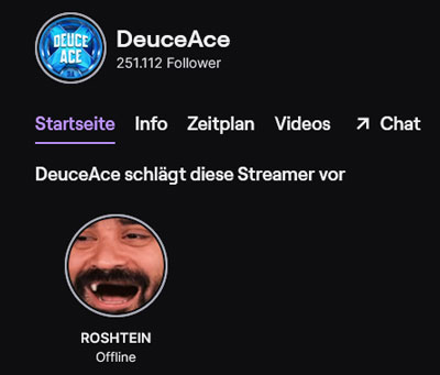 Deucace Roshtein Twitch