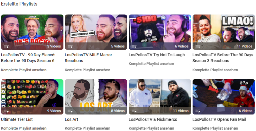 LosPollosTV Youtube Playlists